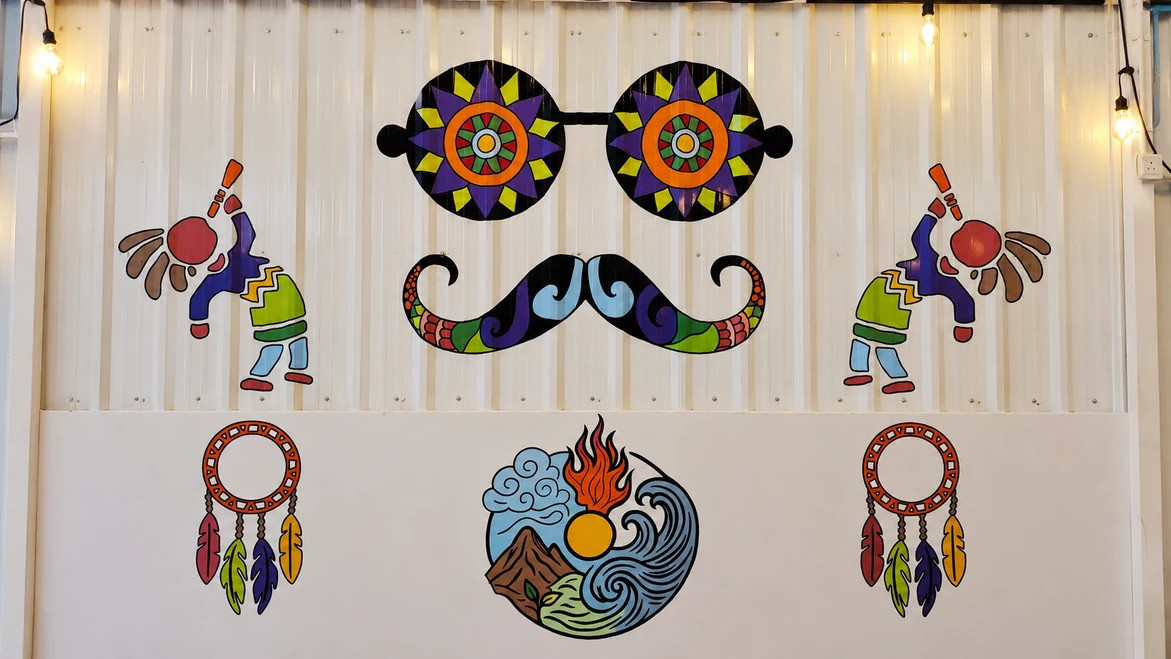 Hand-painted wall art
